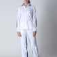 Summer Lovin' Poplin Pant Co-ord- Color Block Blue White