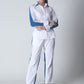 Summer Lovin' Poplin Pant Co-ord- Color Block Blue White