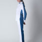 Summer Lovin' Poplin Pant Co-ord- Color Block Blue White