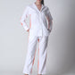 Summer Lovin' Poplin Pant Co-ord- Color Block Orange White