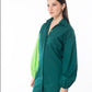 Dark Green Block Shirt Dress