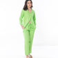 Summer Lovin' Poplin Pant Co-ord, Shades of Pink Edition - Parrot Green