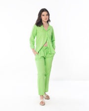 Poplin Pant Co-ord  - Parrot Green