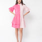 Shades of Pink - Pink Frill Shirt Dress