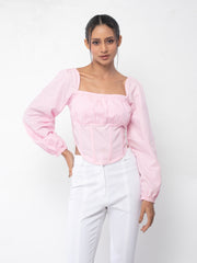 Bubblegum Pink Corset Top