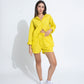 Summer Lovin' Poplin Short Co-ord- Neon yellow