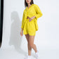 Summer Lovin' Poplin Short Co-ord- Neon yellow