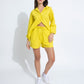 Summer Lovin' Poplin Short Co-ord- Neon yellow