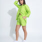 Summer Lovin' Poplin Short Co-ord- Parrot Green