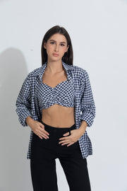 shirt/bralette duo- Black