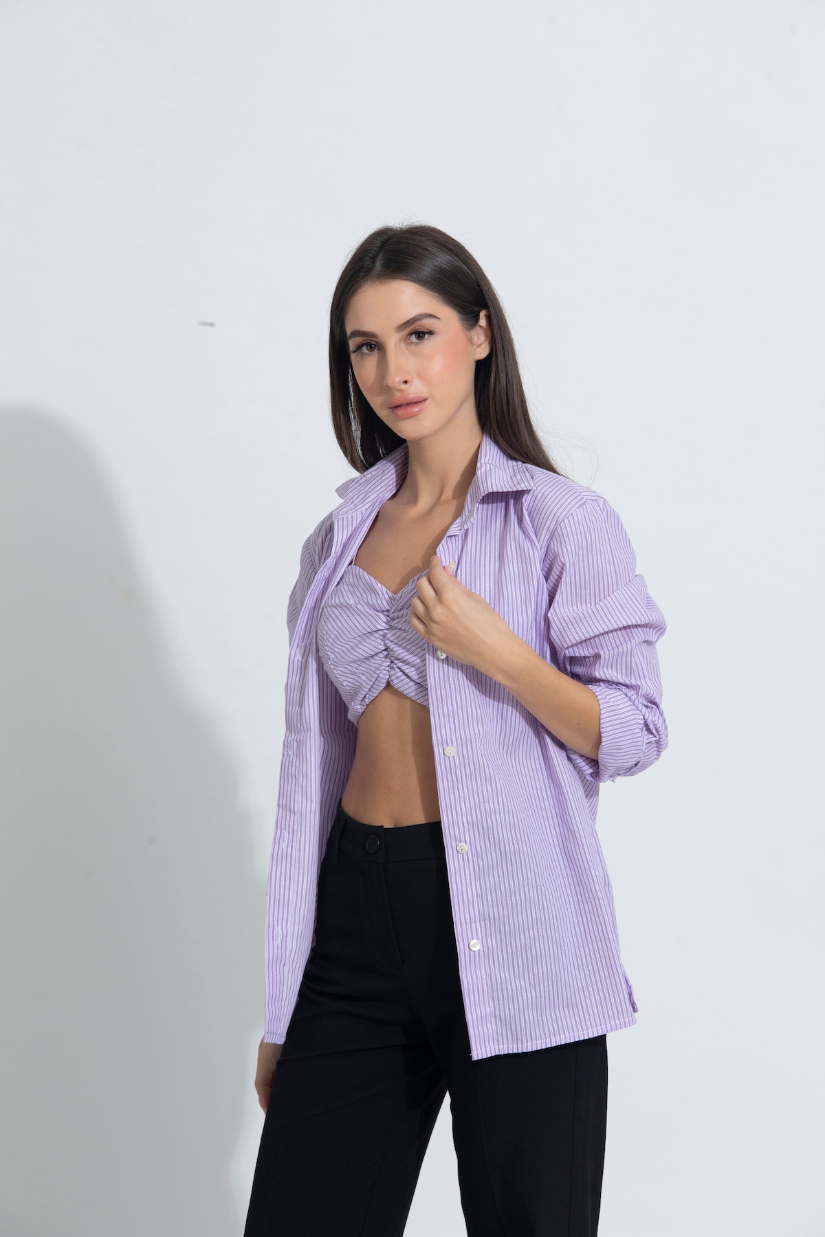 Summer Lovin' shirt/bralette duo- Lavender