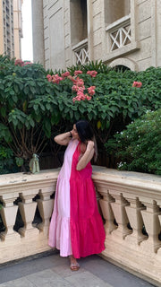Pink Block Dress