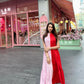 Shades of Pink - Red Block Dress