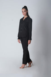 Poplin Pant Co-ord- Black