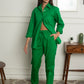 Summer Lovin' Poplin Pant Co-ord - Forest Green