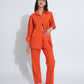 Summer Lovin' Poplin Pant Co-ord- Poppy Orange