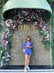 Poplin Short Co-ord- Purple