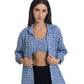 Summer Lovin' shirt/bralette duo- Blue Gingham