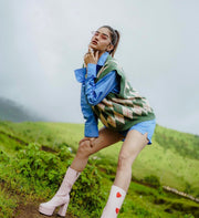 Poplin Short Co-ord- Sky Blue